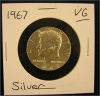 1967 Silver Half Dollar- No Mint Very Good