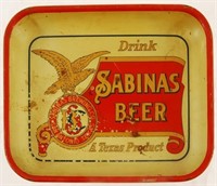 Sabinas Beer Tray Pre-Prohibition Texas Beer