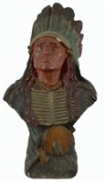Cigar Store Indian Chief Bust Counter Top Display