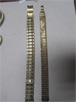 2 Goldtone Vtg. Mesh Bracelets-7 in.