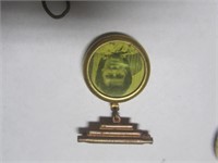 Antique Lapel Photo Frame w/Pin Bar