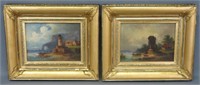 PAIR OF CONTINENTAL SCHOOL OIL PAINTINGS ON CANVAS