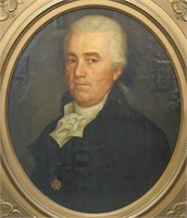 19TH C. OIL PORTRAIT ON CANVAS OF A GENTLEMAN