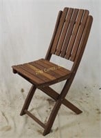 Vintage Solid Pine Folding Chair