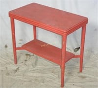 Shabby Chic Red Wood Utility Table