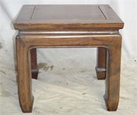 Vtg 14" X 14" Low 13" Short Wood Table