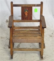 Antique Mission Oak Child Rocking Chair