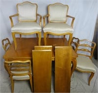 Vtg Premium Dining Room Table W 6 Chairs