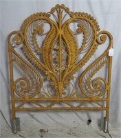 Vintage Pattern Wicker Mid Century Head Board