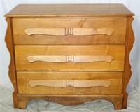 Vintage Heavy Hardwood Maple Colonial Chest