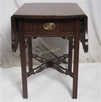 Antique Drop Leaf Walnut Dessert Side Table