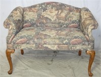 Vintage 48" Fabric Courting Love Seat