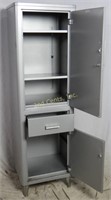 Vtg Steel Medical Storage Tall 54" Cabinet