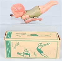 JAPAN C.K. CELLULOID WINDUP SWIMMER, BOXED