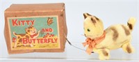 JAPAN Windup KITTY AND BUTTERFLY w/ BOX