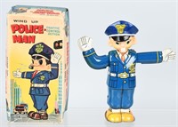 JAPAN Tin Windup POLICEMAN w/ BOX