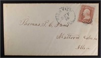 1866 LETTER w/STAMP & CONTENTS