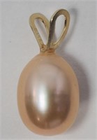 14K Gold Freshwater Pearl Pendant