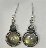 Sterling Silver Labrodite Earrings