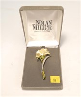 Nolan Miller fanciful flower pin