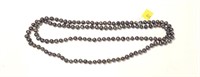 46" 7-8mm black freshwater pearl necklace