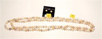 60" 8-9mm variegated freshwater pearl necklace