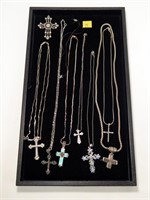 Sterling silver crosses and chains