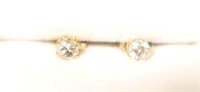 14K Yellow gold diamond stud earrings, approx.