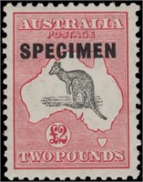 Australia stamps #102 Mint HR VF SPECIMEN CV $500