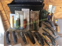 Large lot of tile/brick layers tools