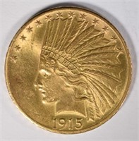 1915 GOLD $10 INDIAN  CH BU+