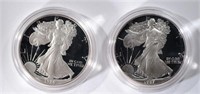 1986 & 1987 Proof American Silver Eagles