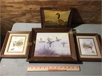 Vintage wooden duck themed art