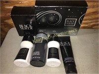 Black Suede Avon men's cologne set & extras