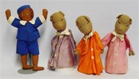 Lot of 4 Michigan WPA Project Dolls