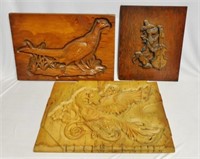 Lot of 3 Syroco Studio Wooden Molds