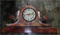 Very Large Pink Marble Bank Clock