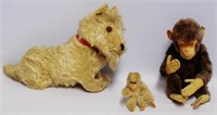 Lot of 3 1930's Era Steiff Mohair Collectibles