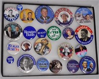 Lot of 24 Presidential Campaign Pinback Buttons