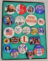 Lot of 22 Presidential Campaign Pinback Buttons