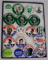 Lot of 18 Presidential Campaign Buttons