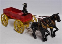 Kenton 2 Horse Drawn Cast Iron Farm Wagon