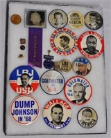 Lot of 19 Presidential Campaign Buttons