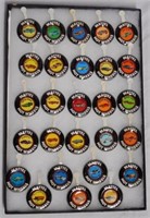 Lot of 27 Mattel Hotwheels Litho Tin Tabs