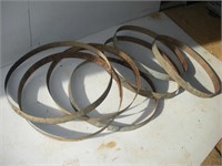 7 Metal Barrel Rings 1 Lot