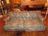 (2) Cushion Sofa & Chair w/Foot Stool