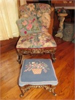 Accent Chair w/Foot Stool