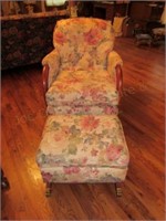 Upholstered Rocking Chair w/Ottoman