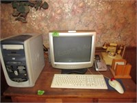 HP Pavilion 502N Computer, Monitor, Phones
