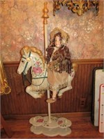 Carousel Horse w/Doll